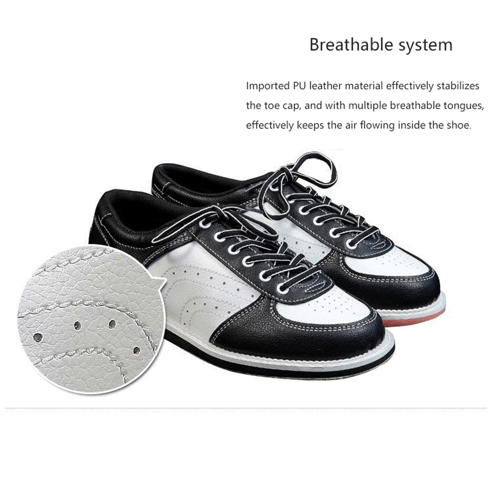 Herren-professionelle Bowlingschuhe,Bowling-Schuhe Männer,Anti-Rutsch Leder Bowlingschuhe,Leicht Atmungsaktiv Sneakers,Freizeit-Bowling-Trainingsschuhe,für Amateure und Gelegenheitsbegeisterte