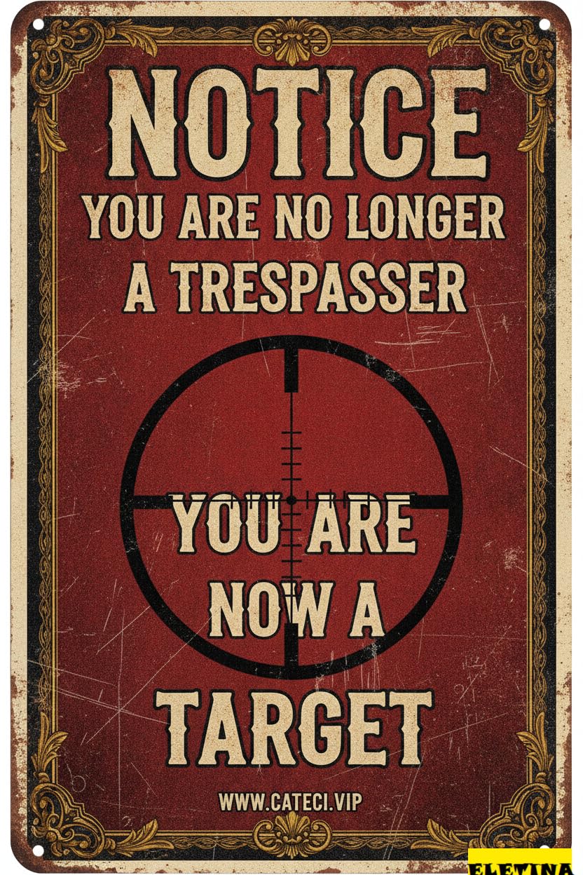 Personalized Sign for Man Cave Warning Metal Notice You Are No Longer A Trespasser You Are Now A Target Vintage Tin S Funny Yard S Men 12x8 Style B Private Property Decorative