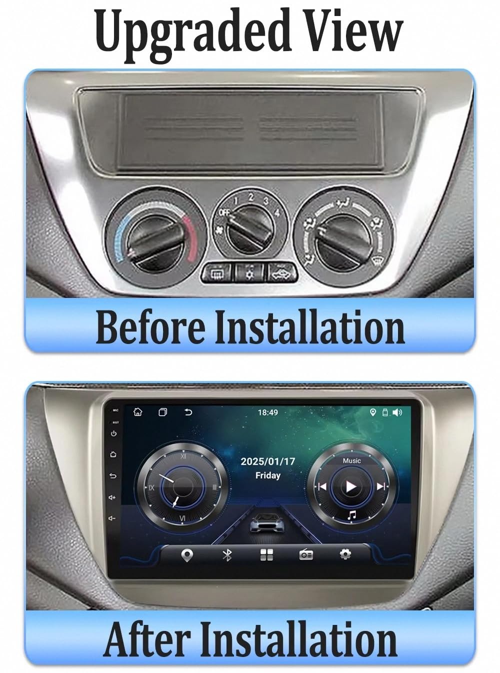 Radio Samochodowe Z Ekranem Dotykowym dla Mitsubishi Lancer 9Cs 2000-2010 Android 15 9 Inches Wyświetlacz Samochodowy Fm Am Bluetooth Usb Android Auto Do, 4 Core 2G+32G