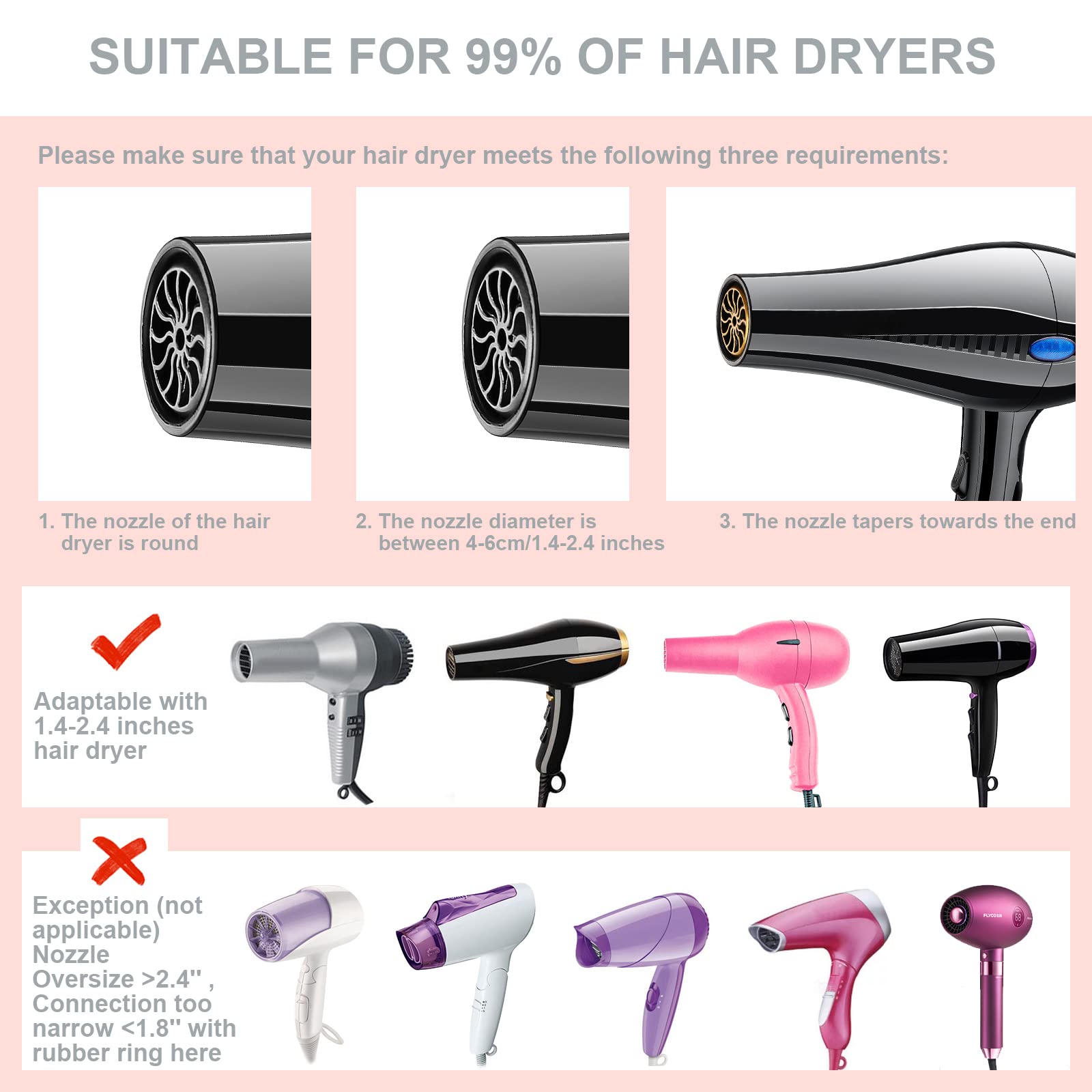Head Kandy BFF Hair Dryer, Diffuser & Storage Bag