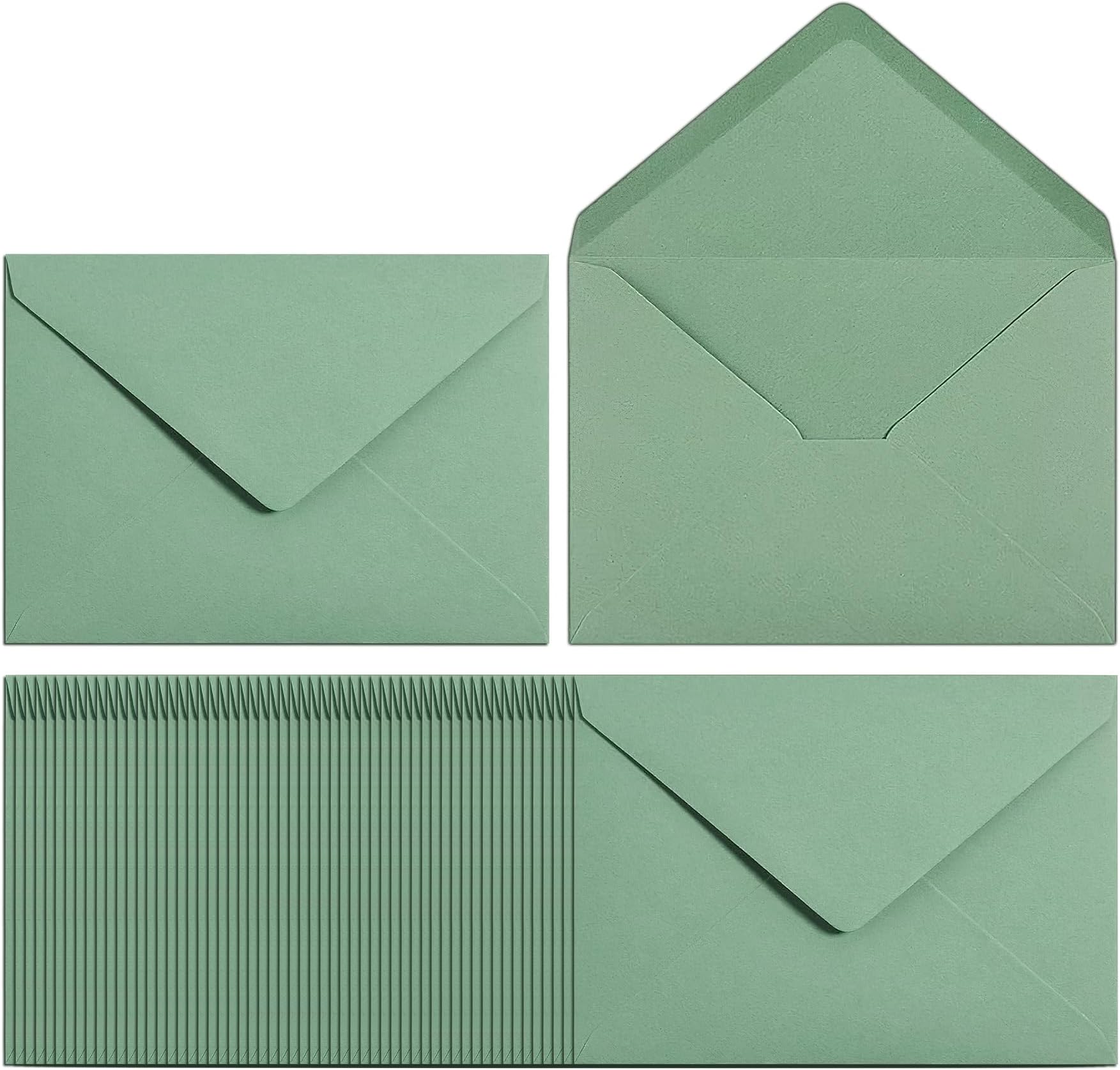 100 Pieces SageGreen A7 Envelopes Greeting Card Envelopes