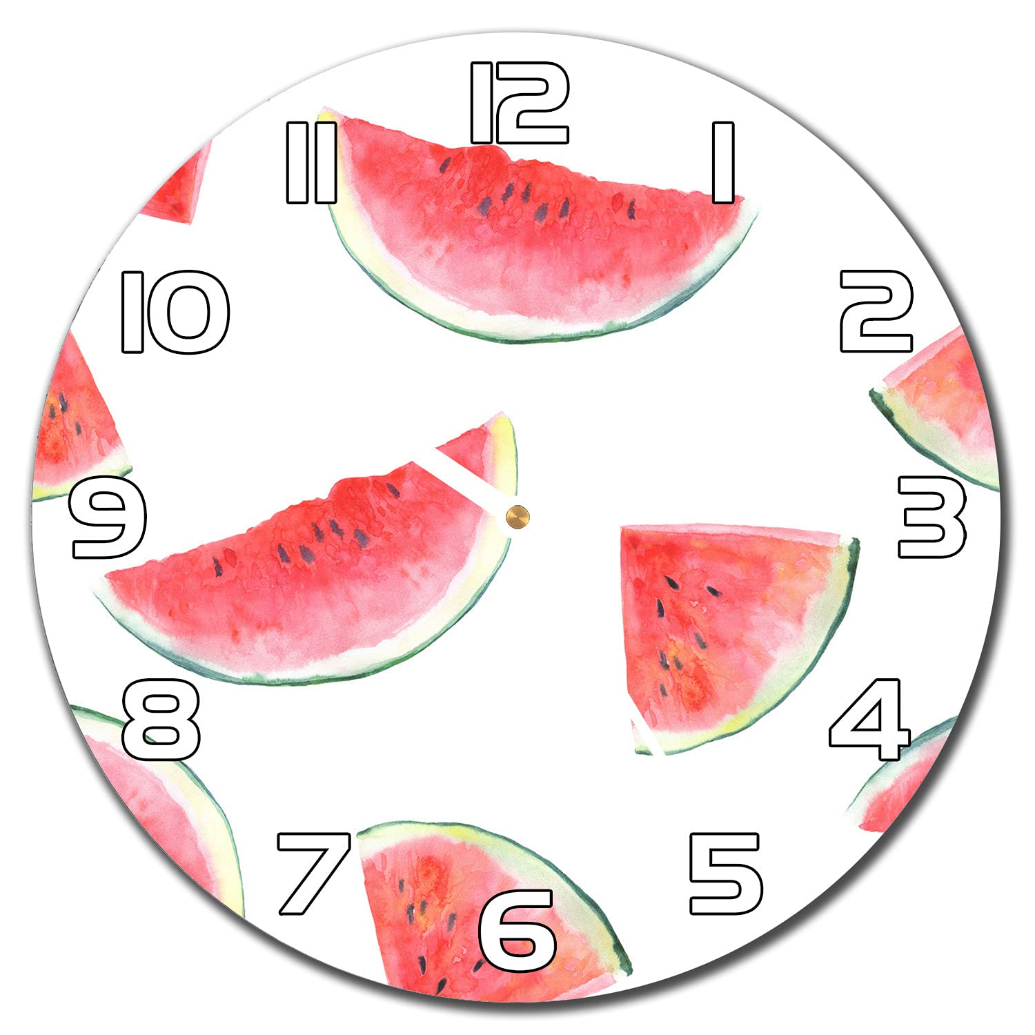 Horloge en verre de sécurité impression moderne haute définition pastèque