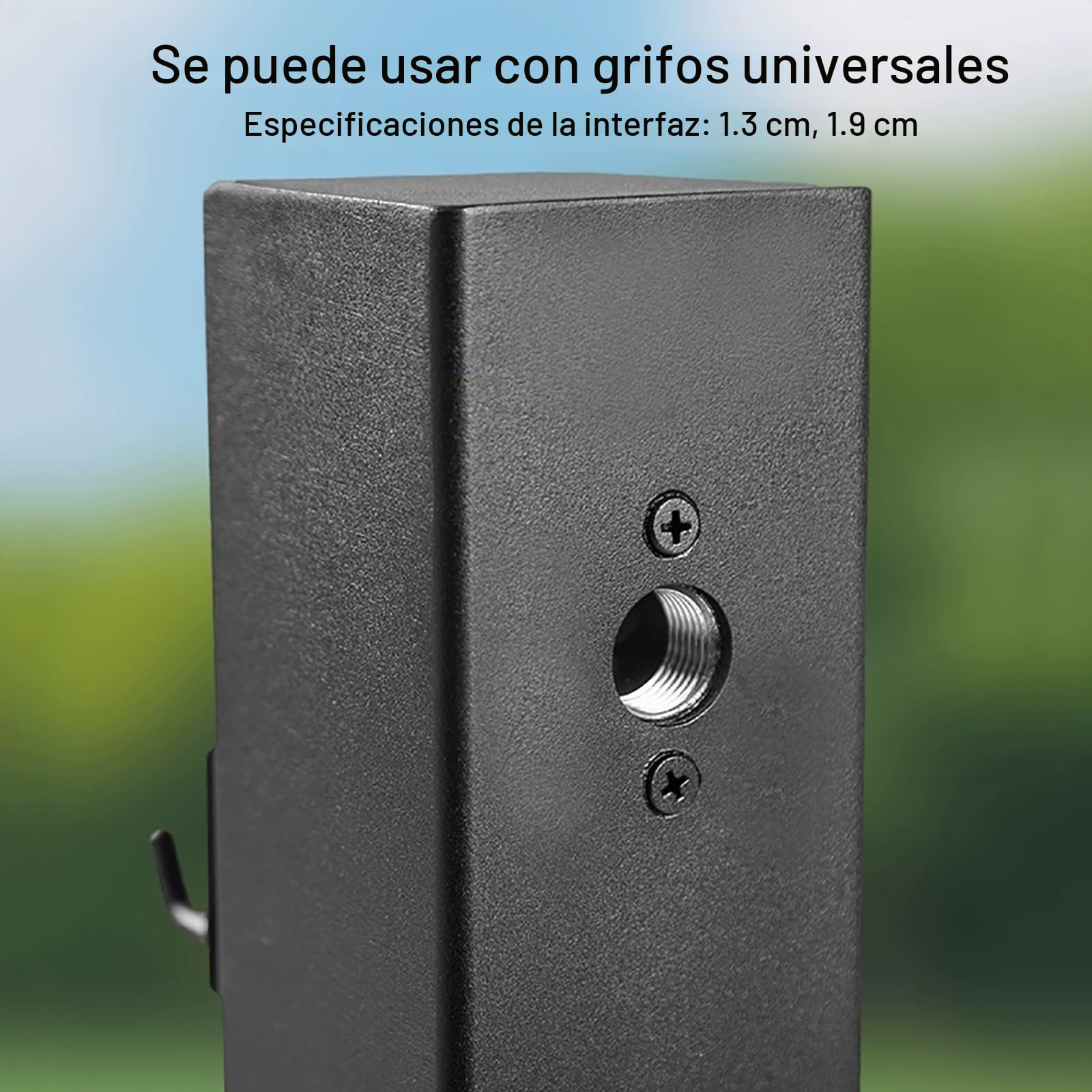 Columna de Agua Vertical Independiente para Jardín, Grifo Anticongelante de Acero Inoxidable para Exteriores, Columna Dispensadora de Agua, Poste para Fuente de Agua con Soporte para Manguera(H:60cm/2