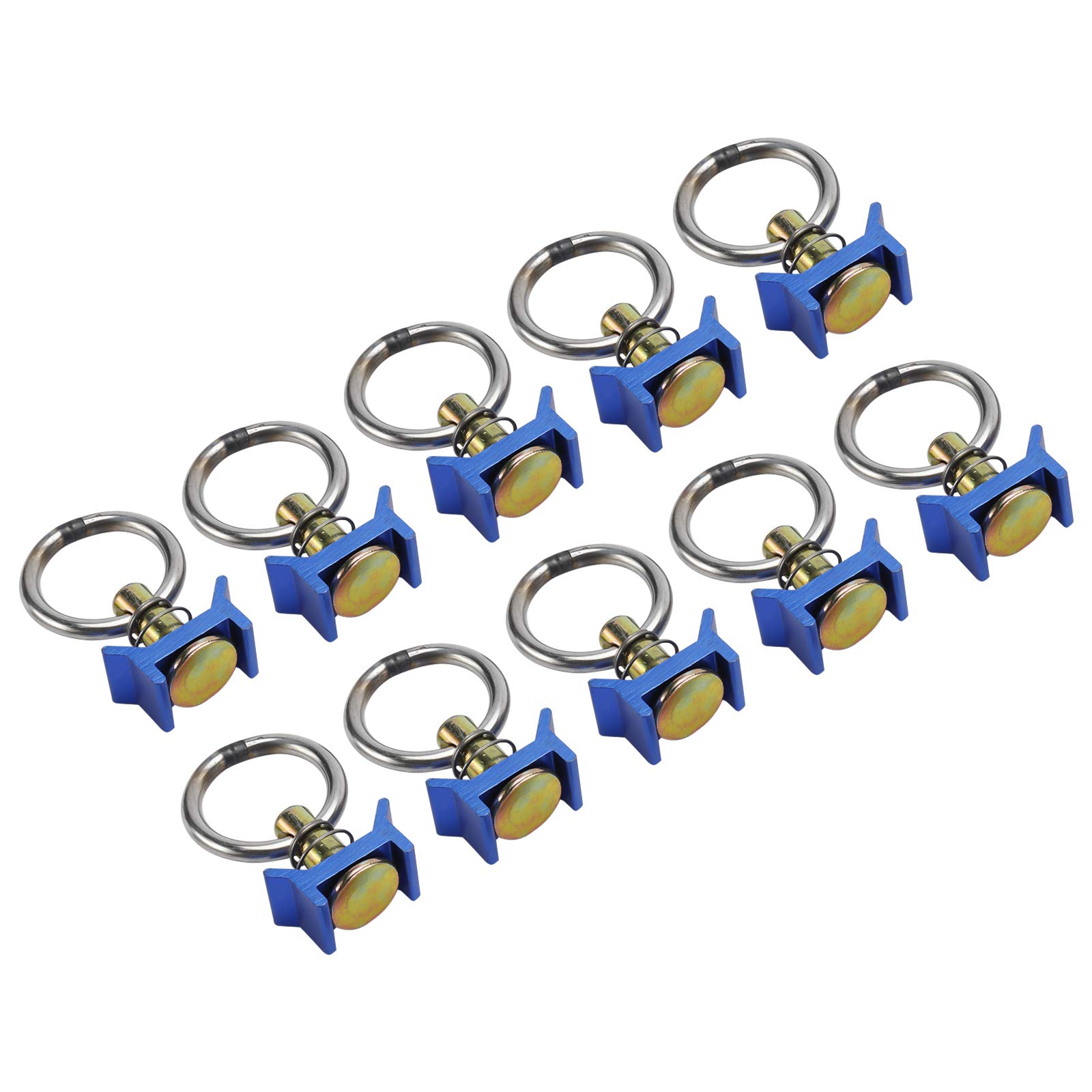 10 pcs Single Stud Fitting with O-Ring Keeper Tie Down 4,000lb Capacity for Logistic Installation and L-Track