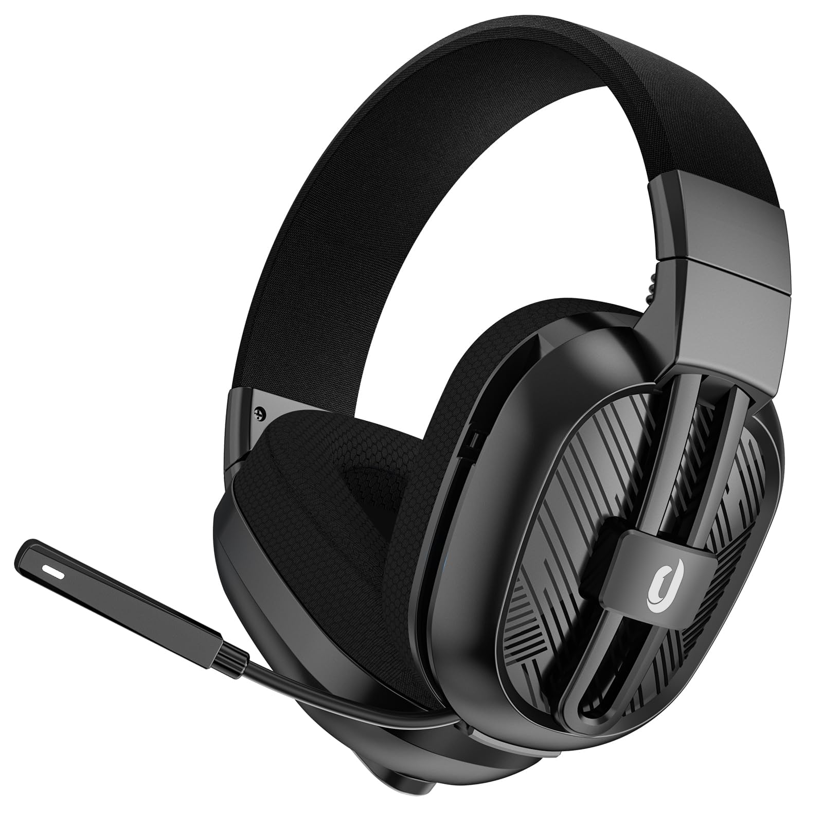JIMYIU Casque Gaming sans Fil pour PC PS5 PS4 Mac, 2.4G/BT Wireless Casque Gamer, 50hr Batterie, Microphone Anti-Bruit pour Ordinateur Portable,Noir