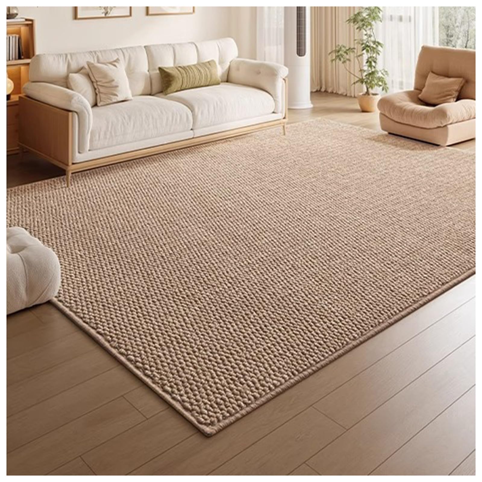 Grand tapis tissé en sisal intérieur et extérieur pour salon et patio