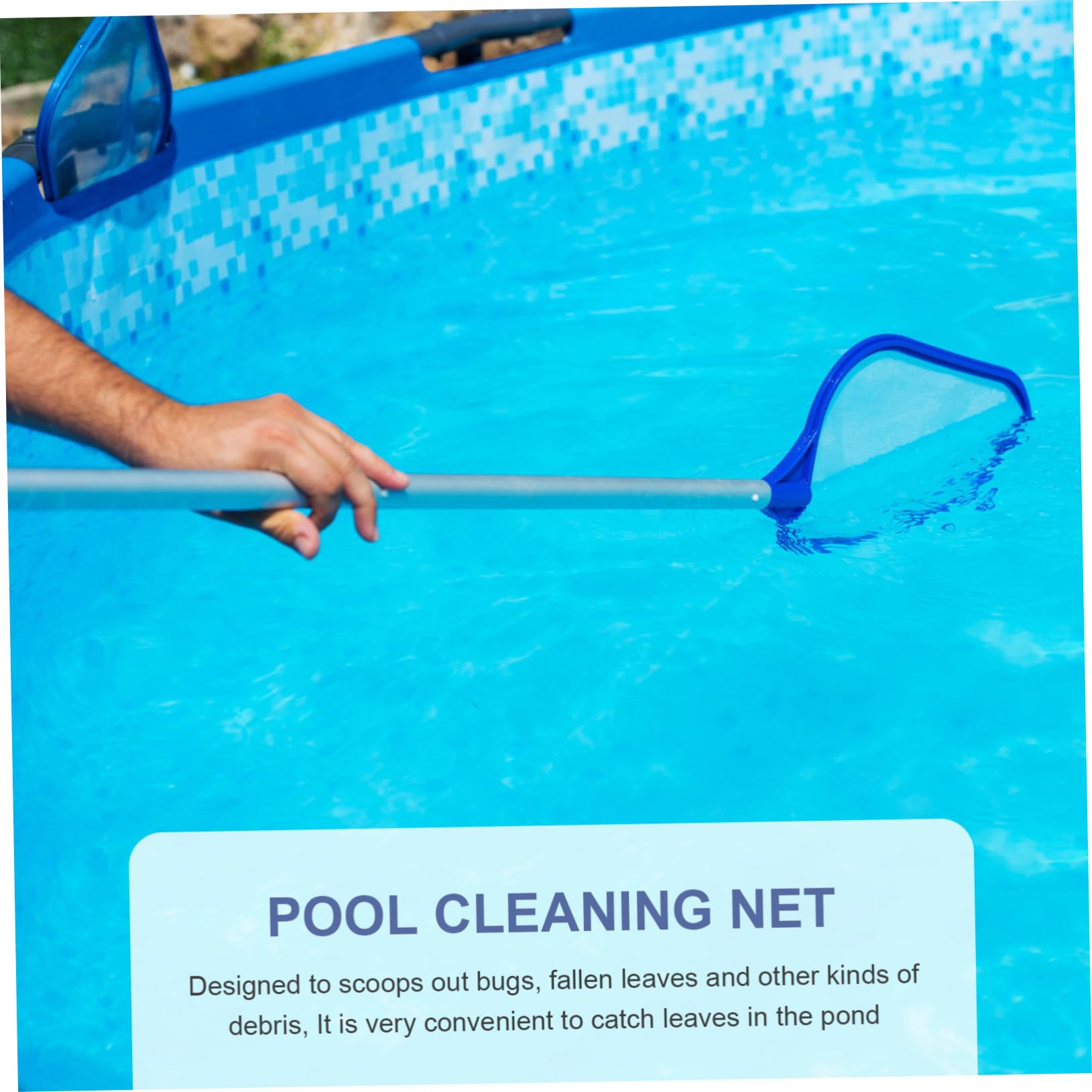 Piscina con Mango de Aluminio Secciones para Limpieza Eficaz Residuos Duradera y para Piscinas Elevadas y Enterradas