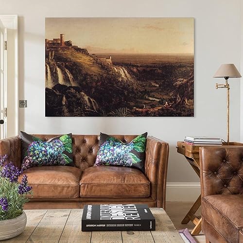 Miniatura 3 de Thomas Cole The Cascatelli, Tivoli, Mirando hacia Roma (vista de Roma desde Tivoli) Póster de obras de arte geniales, pintura de arte de pared,