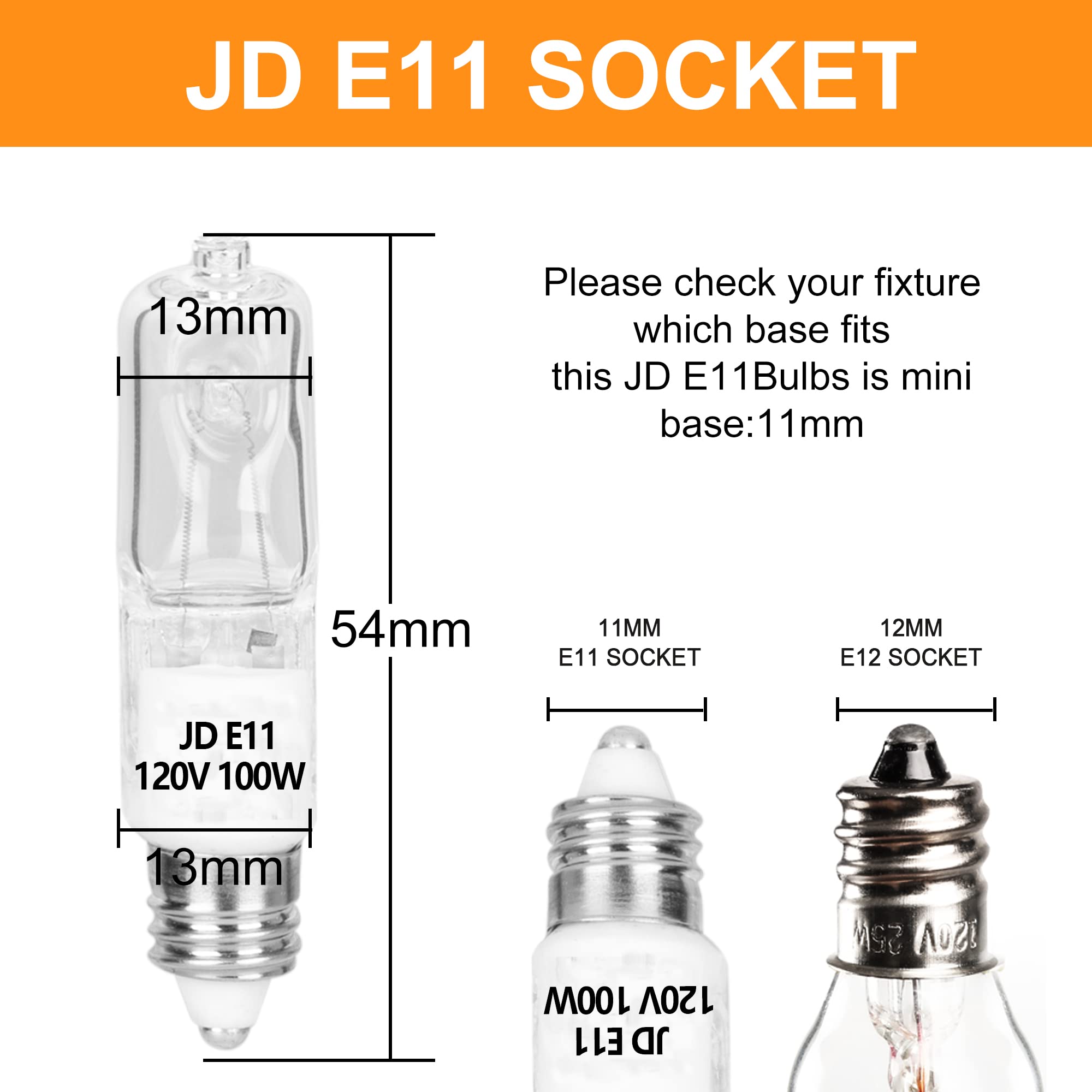 4Pack JDE11 120V 75W Frosted Halogen JDE11 75W Bulb Warm, 55 OFF
