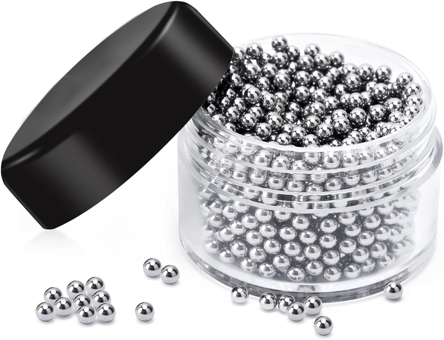 Perlas de limpieza reutilizables de acero inoxidable con funda de silicona para decantadores botellas jarrones