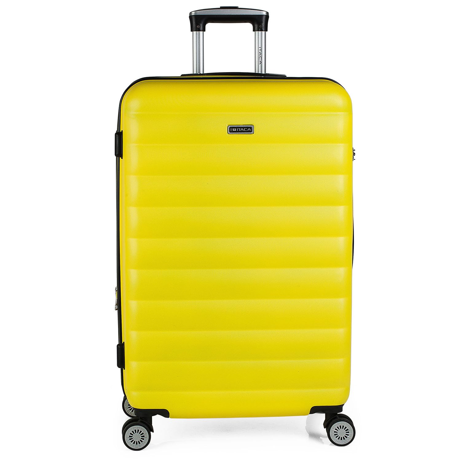 ITACA - Maletas Grandes De Viaje Rígidas Ligeras con 4 Doble Rueda 360° Maleta Grande 23 Kilos Alta Resistencia Extensible Maleta XL Duradera, Amarillo