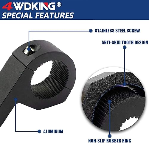Miniatura 5 de 4WDKING - Kit de montaje de abrazadera de barra horizontal, 2 unidades de barra de luz LED de 1 pulgada, 1.5 pulgadas, 1.75 pulgadas, 2 pulgadas,