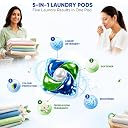 Tossit 5-in-1 Laundry Pods Fresh Bloom | Stain Fighter, Fabric Softener & Colour Protection | 1 Pod = 1 Wash for 6-8kg Loads | Top & Front Load (Aqua Fresh, Pack of 2) gallery image