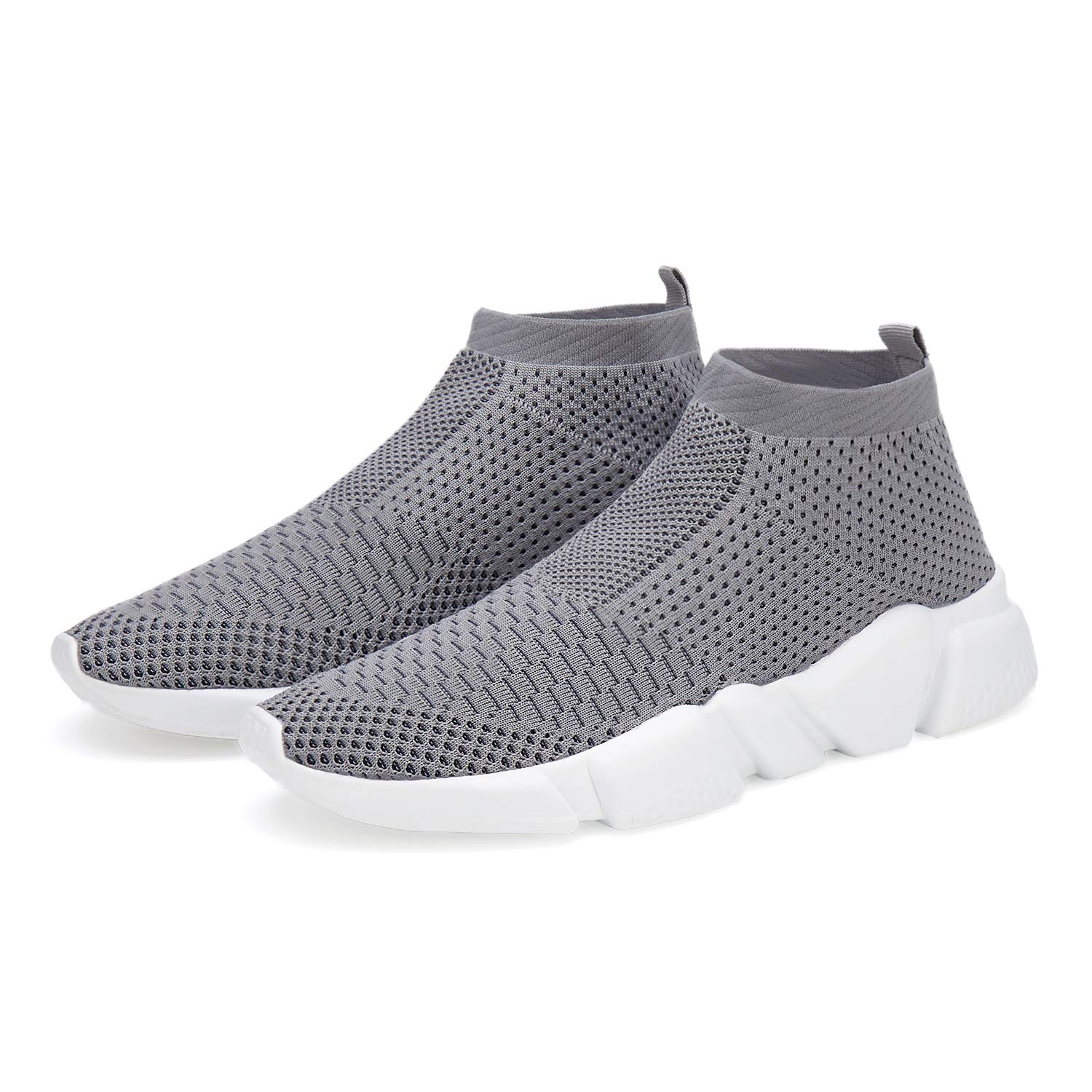 Casbeam Men's Running Knit Comfortable Lightweight Breathable Casual Sports Shoes Fashion Sneakers Slip-On Walking Shoes