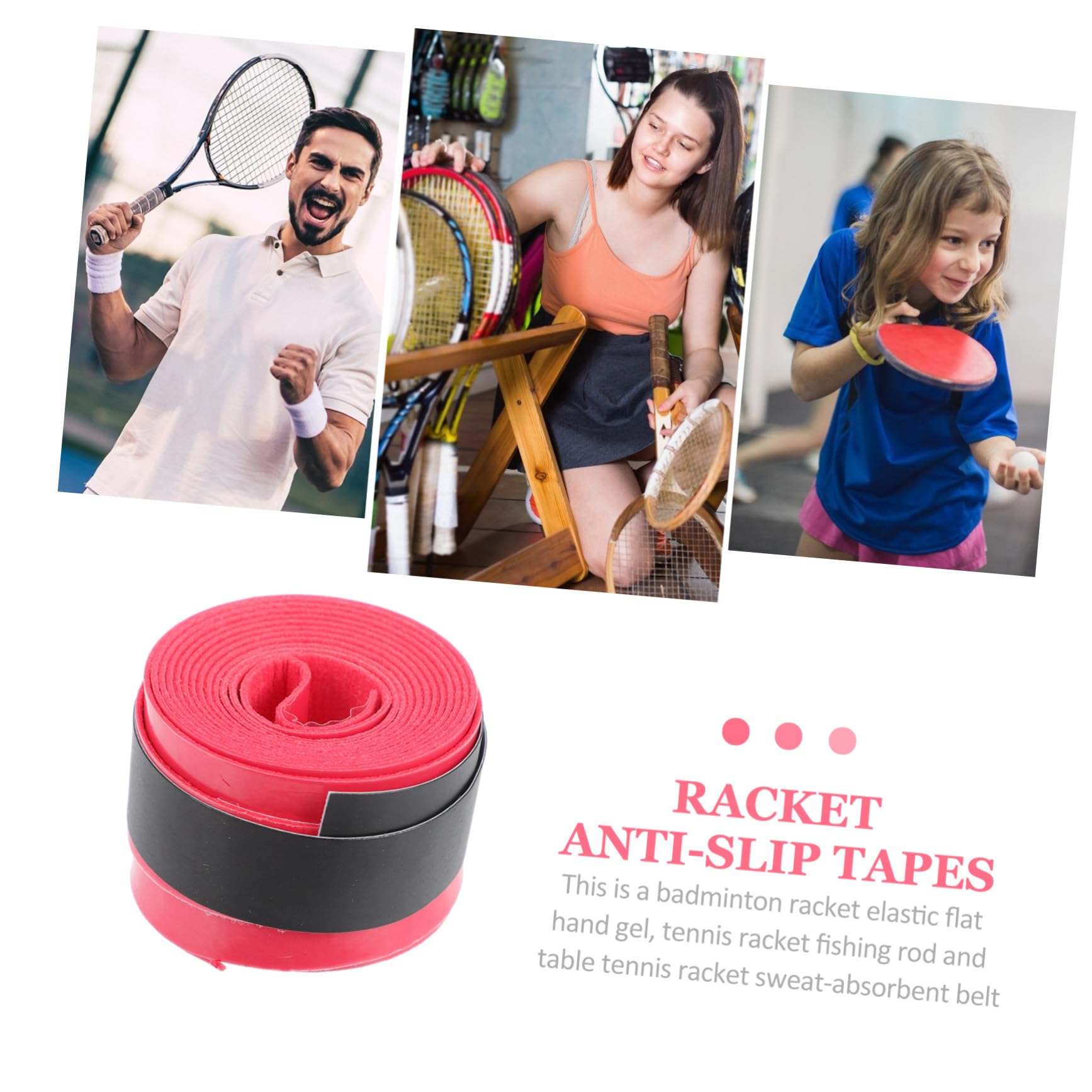 Colla per Racchetta da Badminton Impugnatura Assorbente per Racchetta da Tennis Impugnatura per Badminton Fasce per Racchetta Assorbenti del Sudore Nastro Anti-Overgrip per