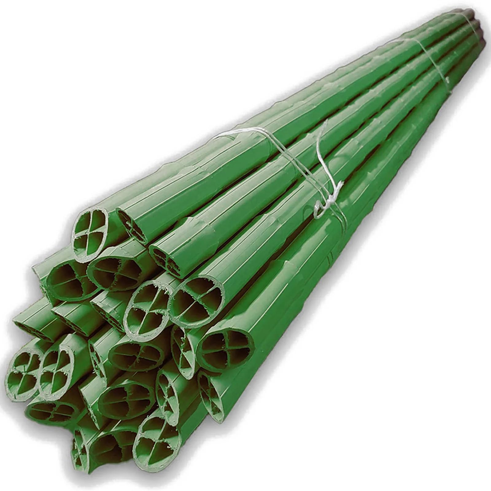 10 pz Tutori in Bambù, Cannette in Plastica Effetto Bamboo, per Giardinaggio, Orti, Agricoltura, Serre, Vivai, Giardini, Canne Reggi Piante per Sostegno e Ancoraggio (Ø 19 mm. - h. cm 130)