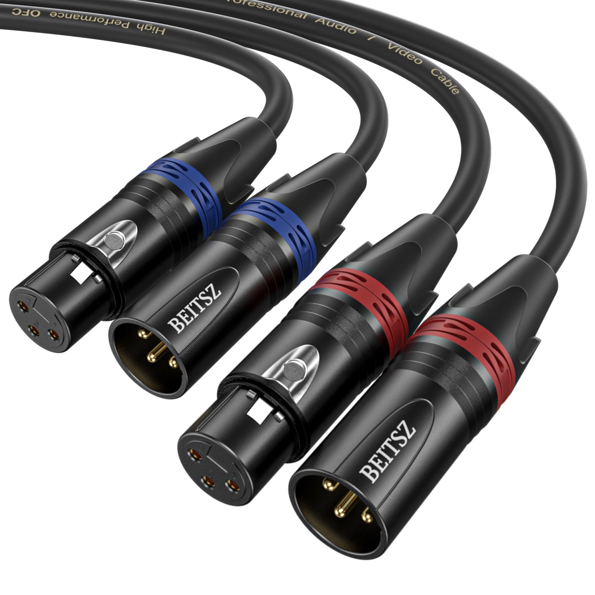 Confezione da 2 cavi XLR da 10 m