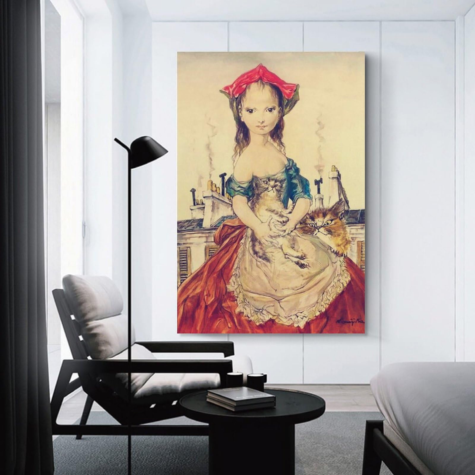 Amazon.co.jp: 藤田嗣治 プリント 有名な絵画の複製 「少女」のアート Amazon.co.jp: 藤田嗣治 プリント 有名な絵画の複製 「少女」のアート