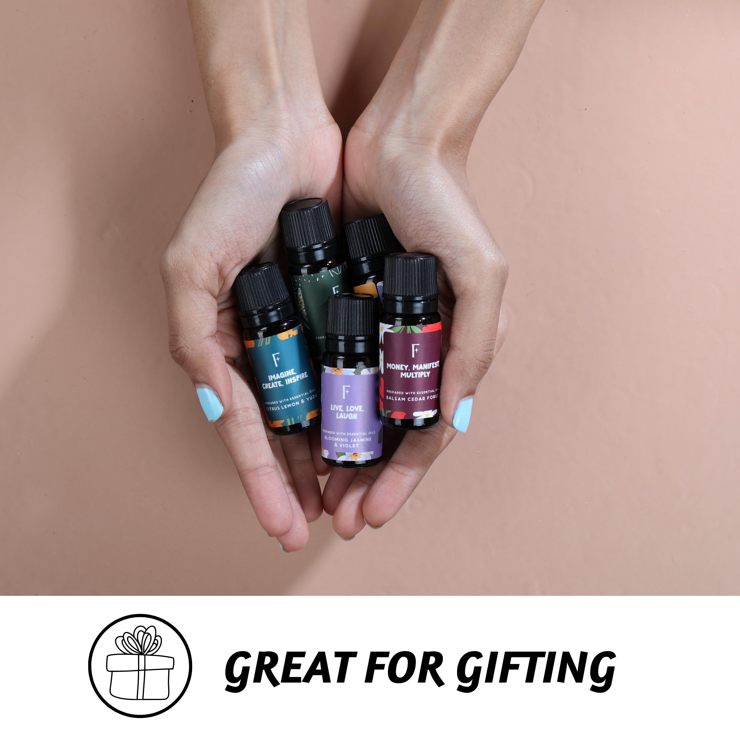 Folkulture You’re So Loved Essential Oils Set | 6 Romantic Fragrance Oils for Diffusers | Rose, Jasmine & Patchouli | Valentine’s Day Aromatherapy Gift for Her | Relaxing Home Scents