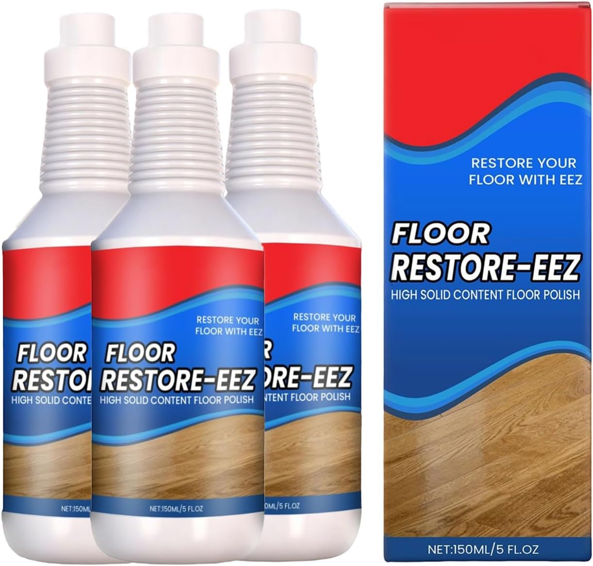 3 X Floor Restore Solution, Floor Restore Eez, Wood Floors Shine Restorer, Flooring Renewal Liquid, Flooring Protection Agent Scratch Removal Repair Cleaner for Hardwood Laminate Tile Stone