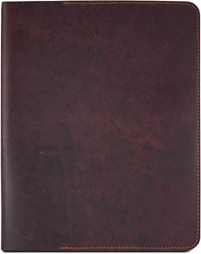 Miniatura 2 de Funda de cuero de grano completo resistente (8.5 x 11 pulgadas), recargable Cahier XXL, cuaderno en espiral recargable (8.5 x 11 pulgadas), funda de