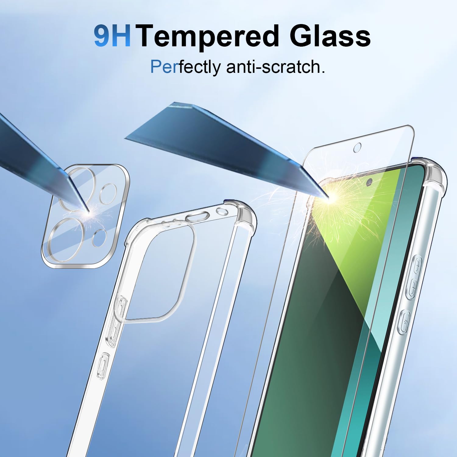 Cover Redmi Note 13 Pro 5g Custodia 360° Per Xiaomi Redmi Note 13 Pro/Pro+/ Poco X5/X6/F5 | Protezione Completa In Silicone TPU Custodia Antiurto Per Xiaomi