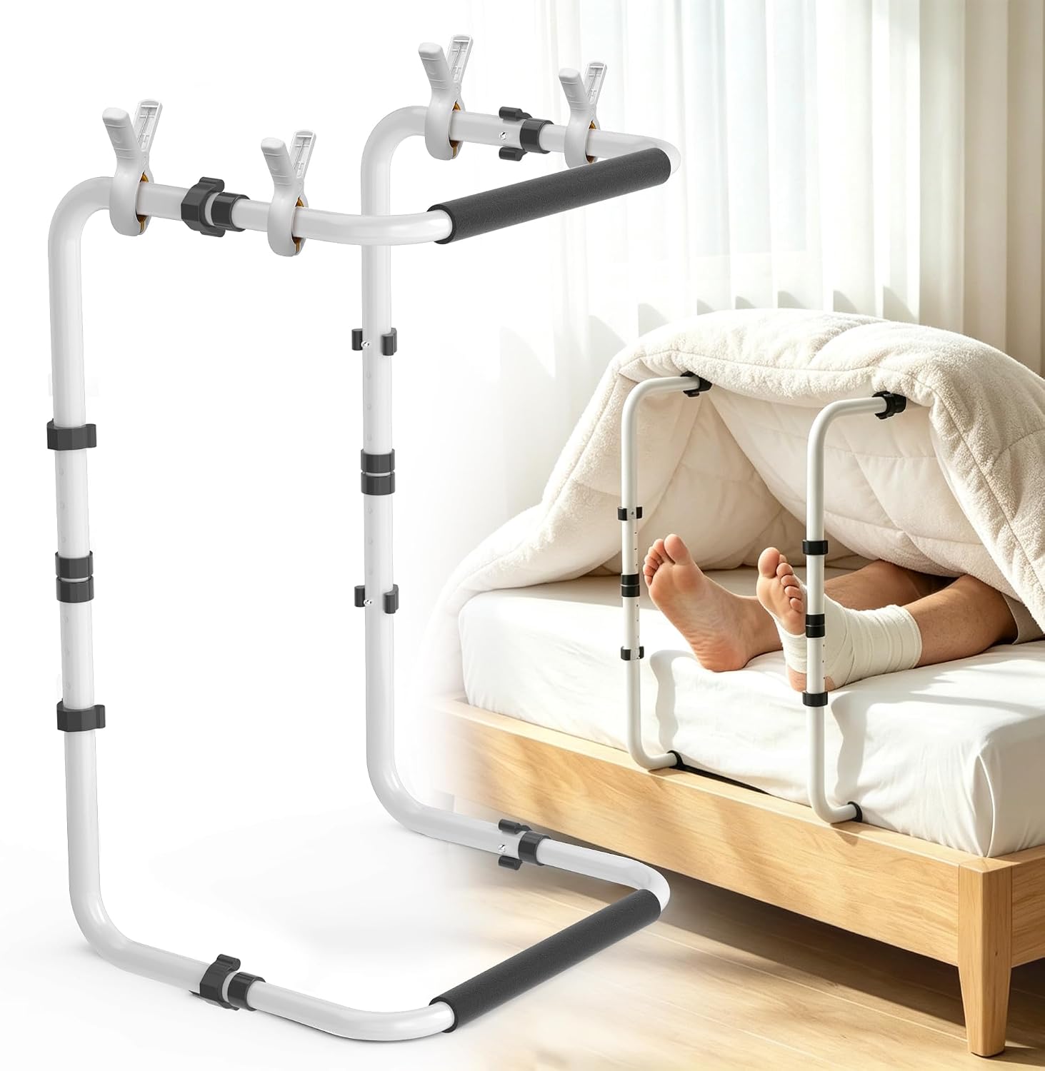 Blanket Lifter for Feet,Height Adjustable Foot Tent,Non-Slip Aluminum Alloy