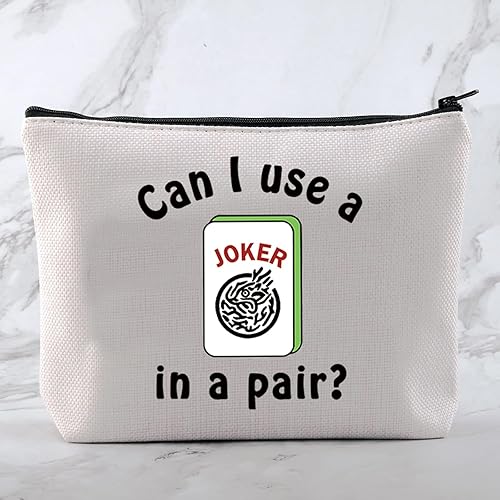Miniatura 3 de MNIGIU Can I Use A In A Pair Good Luck Makeup Bag Mahjong Obsessed Gift Lucky Mahjong Bag Gambling Gift Mahjong Player Gift, En un par