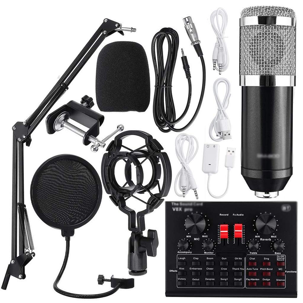 Mezclador de micrófono Profesional Soporte de micrófono de Audio Condensador USB KTV Grabación Profesional Tarjeta de Sonido en Vivo