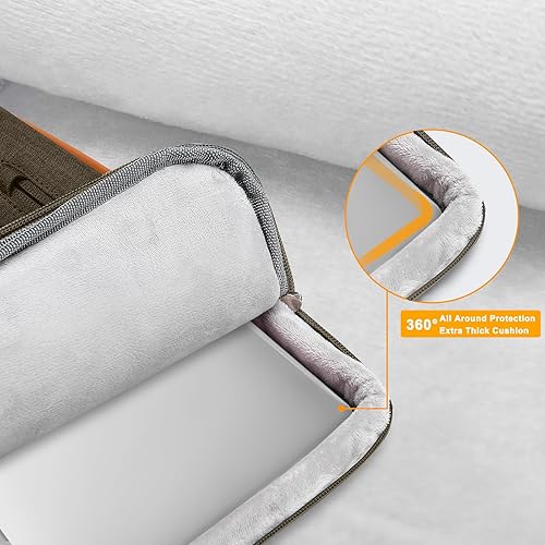 Miniatura 10 de MOSISO Bolsa de hombro protectora para laptop 360, bolsa de computadora de 15.6 pulgadas compatible con MacBook, HP, Dell, Lenovo, Asus Notebook,