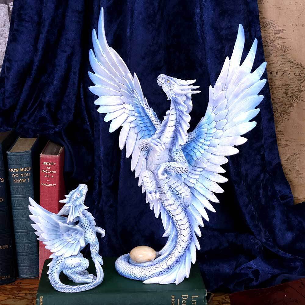 Nemesis Now Anne Stokes Age - Figura de dragón Plateado para Adultos, Color Blanco, Talla única