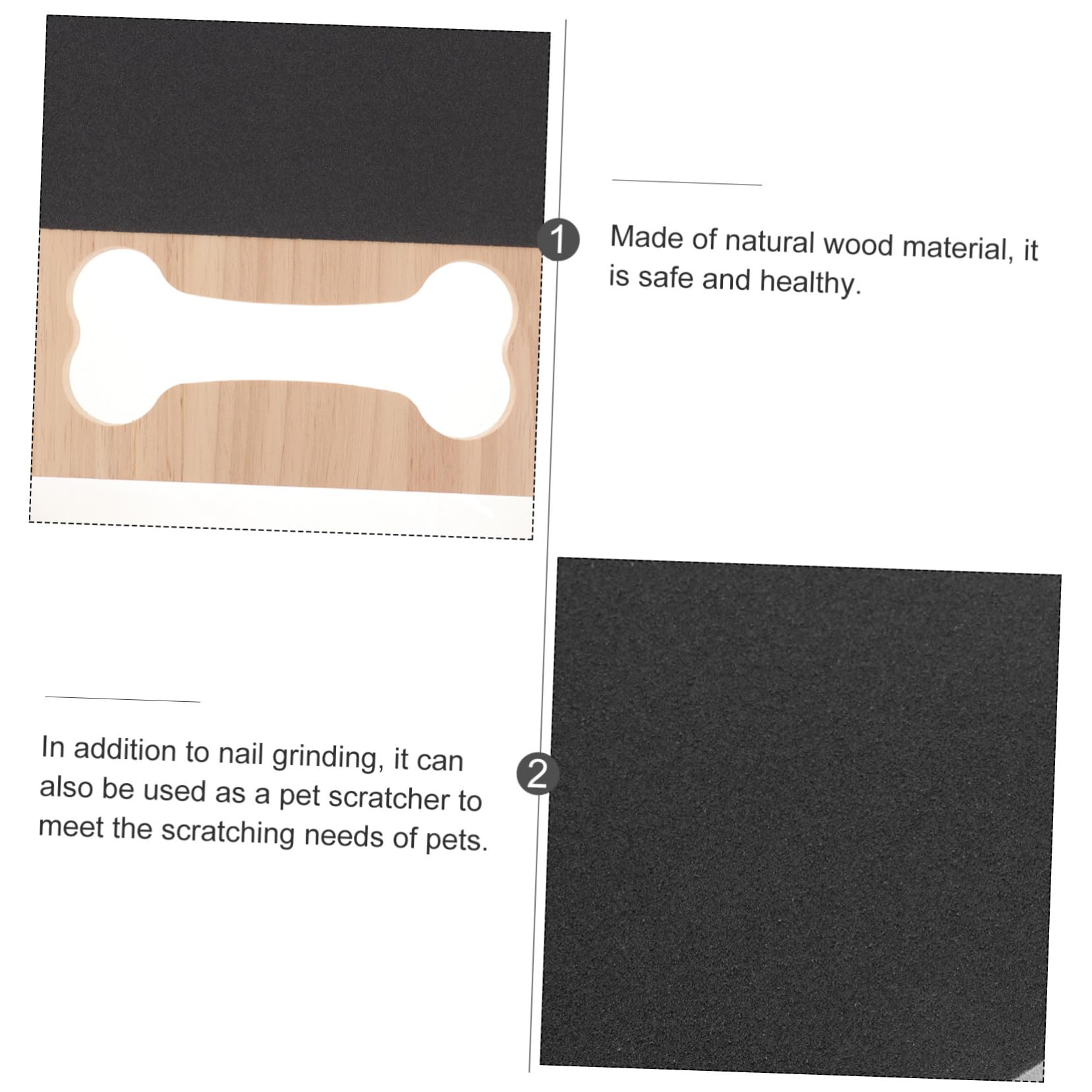 POPETPOP Planche à Limer Les Ongles pour Chiens en Bois de Couleur Sombre
