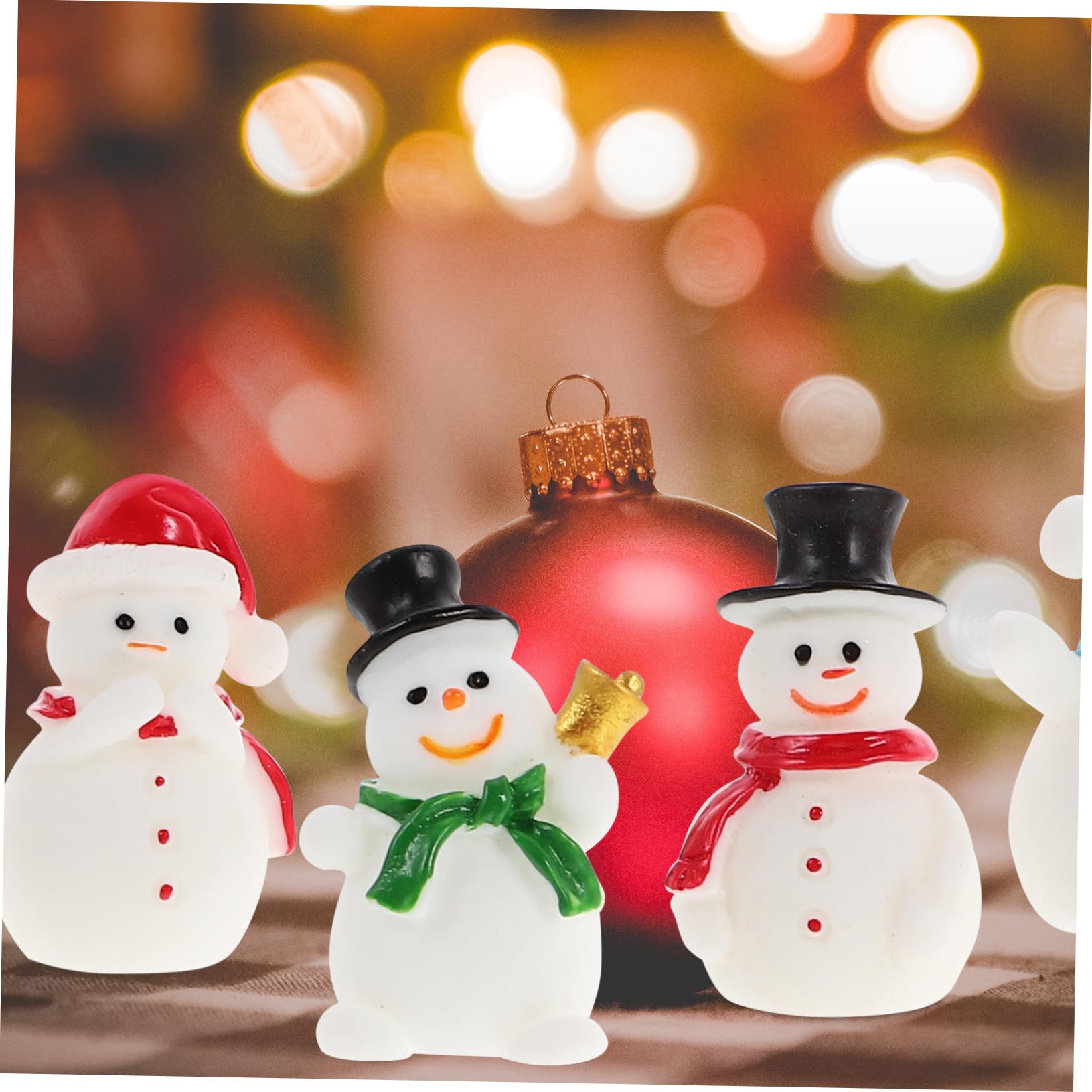 Didiseaon 1set Miniature Xmas Statues Lovely Mini Decor for Dollhouses Xmas Elements Figures for Home Decoration Adorable Christmas Figurines for Desktop Displays and Holiday Props