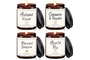 Cozy Season Candle 4-Pack: Autumn Scents for Home, Gifts