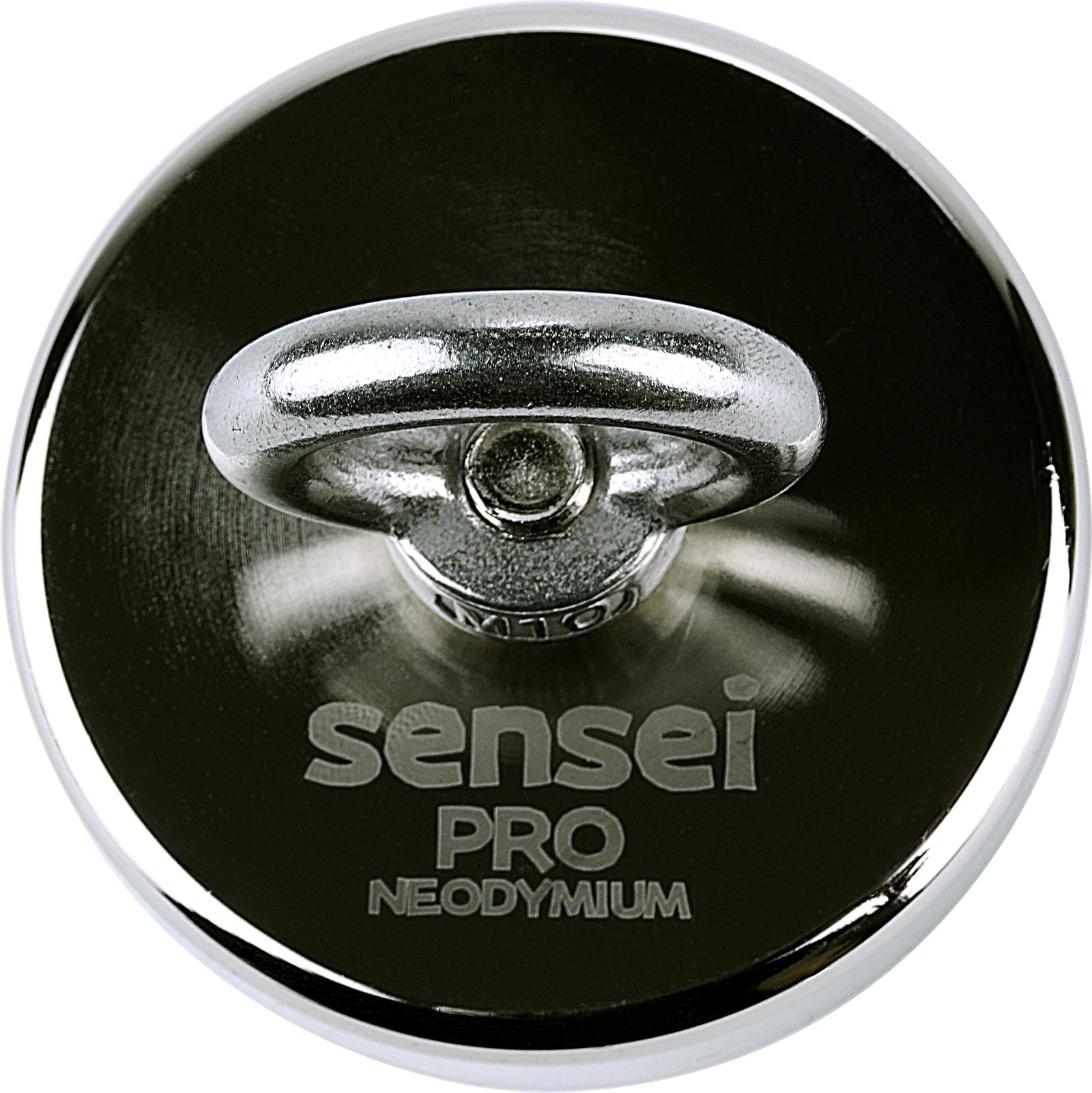 SENSEI® Magnete al Neodimio Potente – 300 kg di Forza, Ø 80 mm – Super Forte Calamita con Dado ad Occhiello da Pesca Magnetica, Uso Industriale, Casa, Officina e Sollevamento