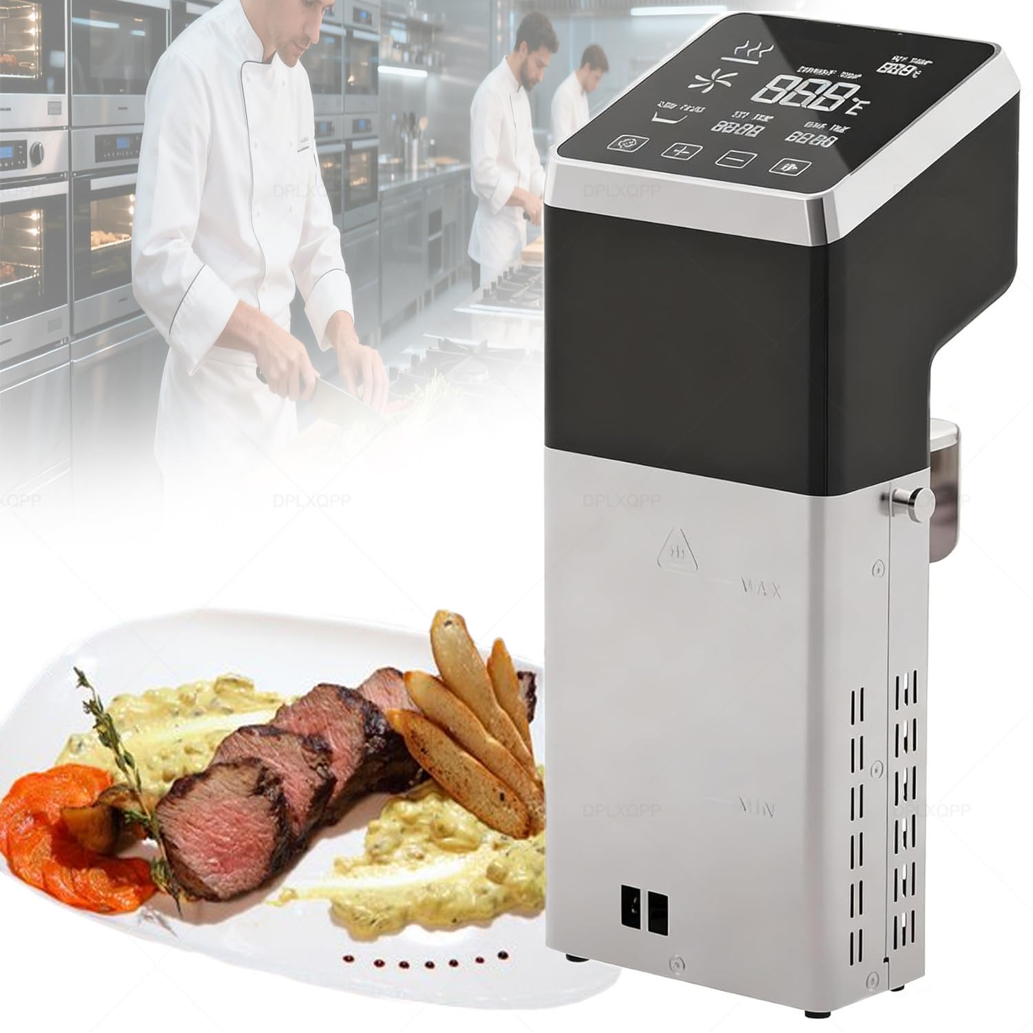 Máquina Sous Vide 1600w De Alta Potencia para Cocinas Comerciales,Calentamiento Rápido En Baño María 70l,Control Preciso ±0.1°c,Ideal para Restaurantes con Alto Volumen
