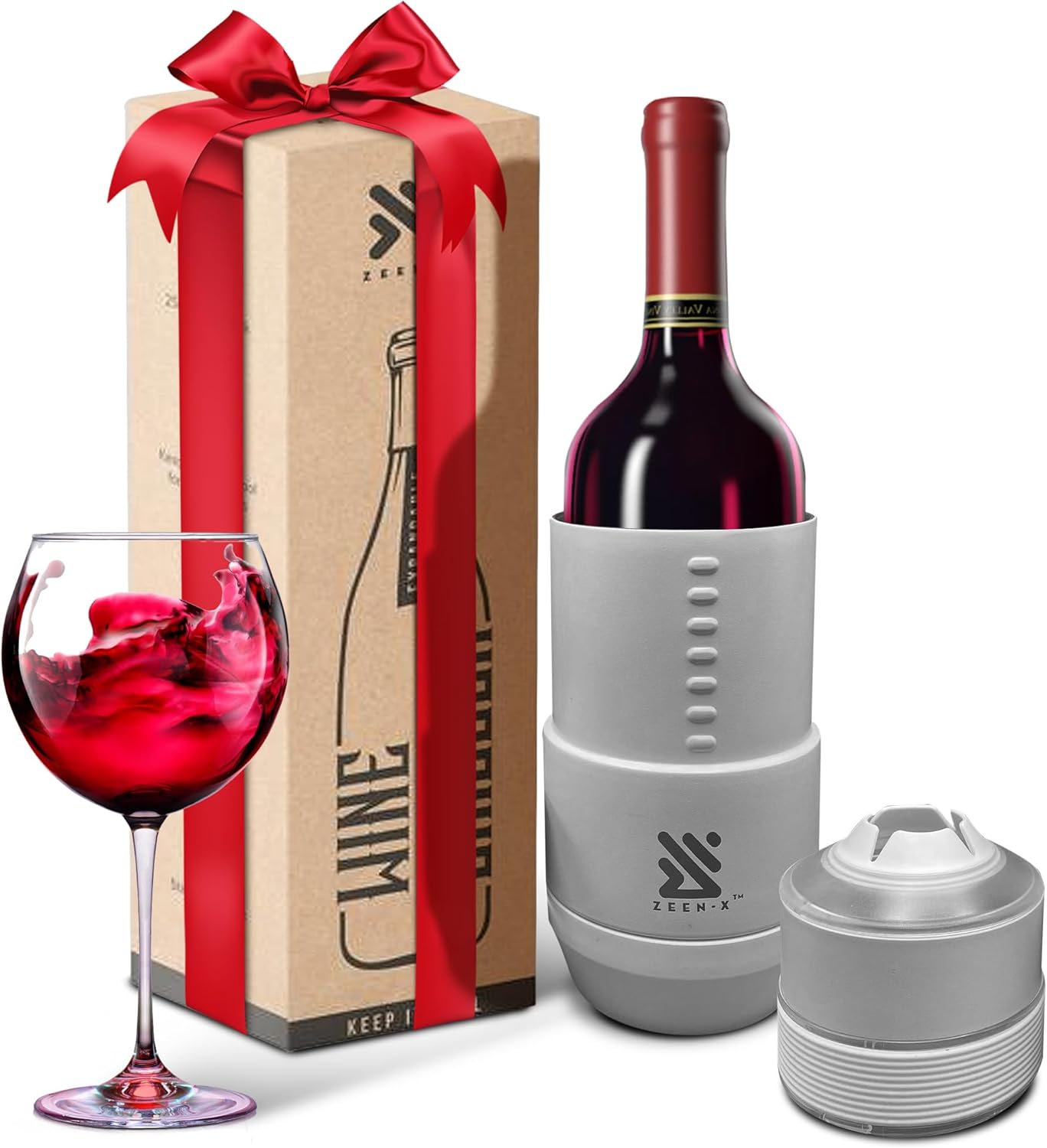 Wine Chiller 750ml Keep Wine Cold up to 6 Hours single Bottle Stainless Steel Iceless Cooler Insulated Wine Bottle chillers Fits Most Wine Bottles Gifts for Wine Lovers portable with Premium quality