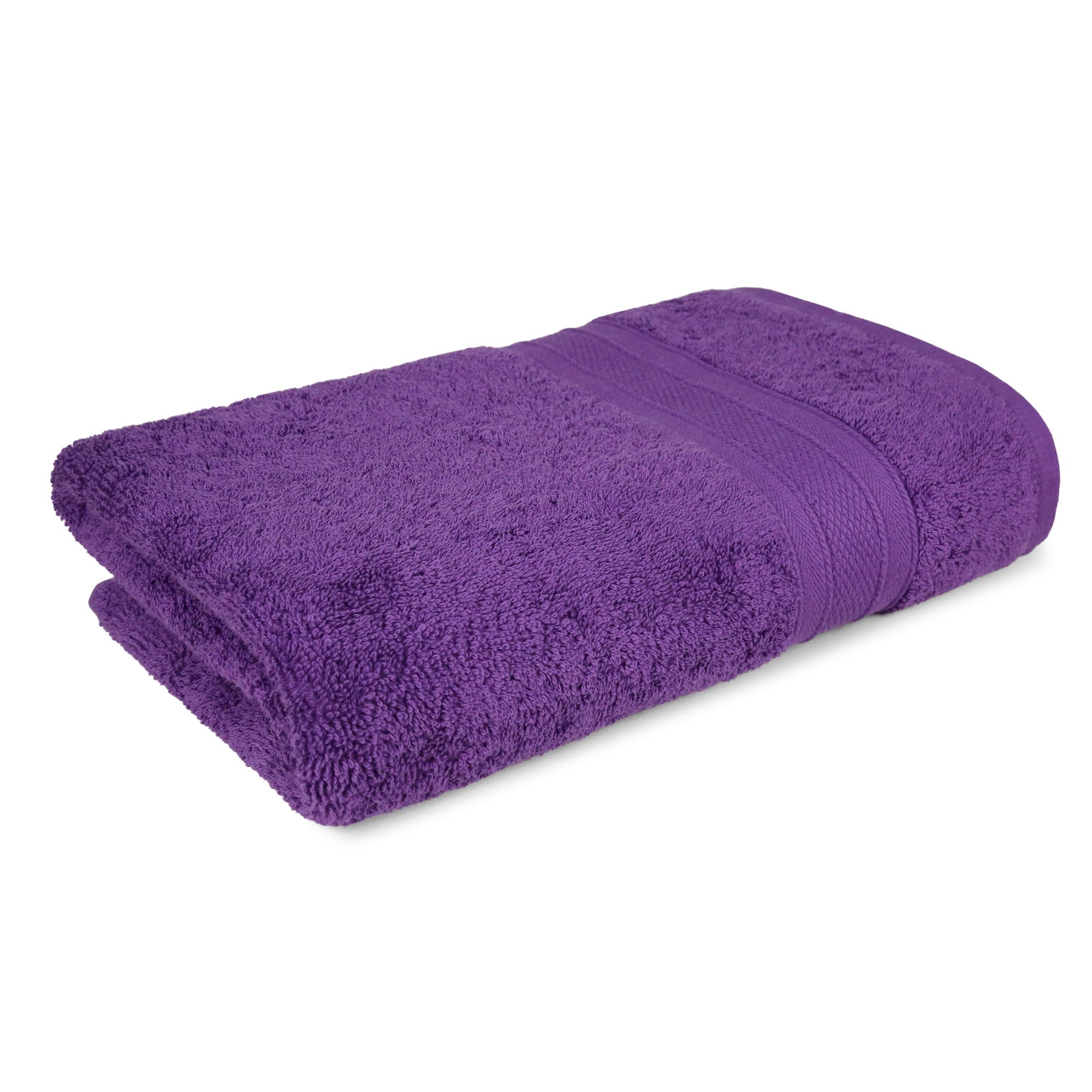 TRIDENT Soft Comfort Air Rich 100% Cotton Towels for Bath, 500 GSM Large Size Bathroom Towels for Men/Women, 1 Piece Bath Towel (69cm x 137cm), Plum