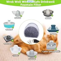 Poweka Szűrőszett PetSafe Drinkwell Kutyaitatókhoz - 16db Hab Előszűrő és Szénszűrő Rozsdamentes Acél 360, Avalon, Pagoda Modellekhez 3