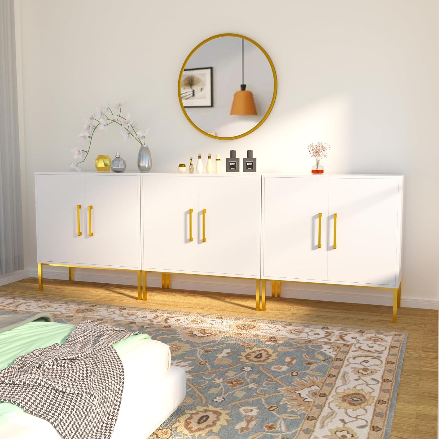 Stora Cabinet with Doors, Standing Buffet Cabinet, Modern