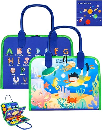 Montessori - Juguete de tablero ocupado para niños de 2 a 4 años, regalo de cumpleaños perfecto para niños para aprender habilidades motoras finas,