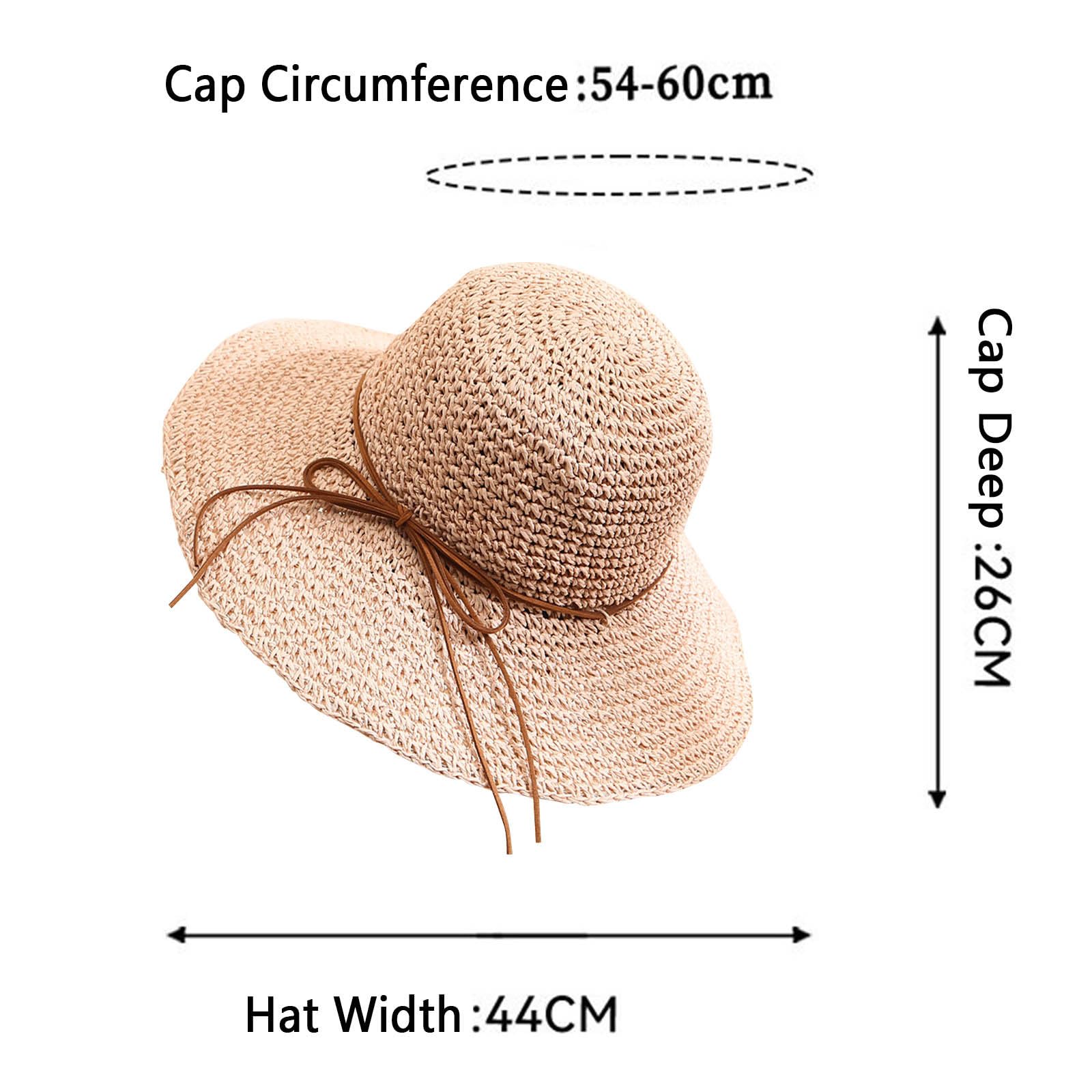 Cappello da spiaggia in paglia da donna a tesa larga cappello da sole in paglia pieghevole estivo da pescatore cappello pieghevole pieghevole arrotolabile protezione solare