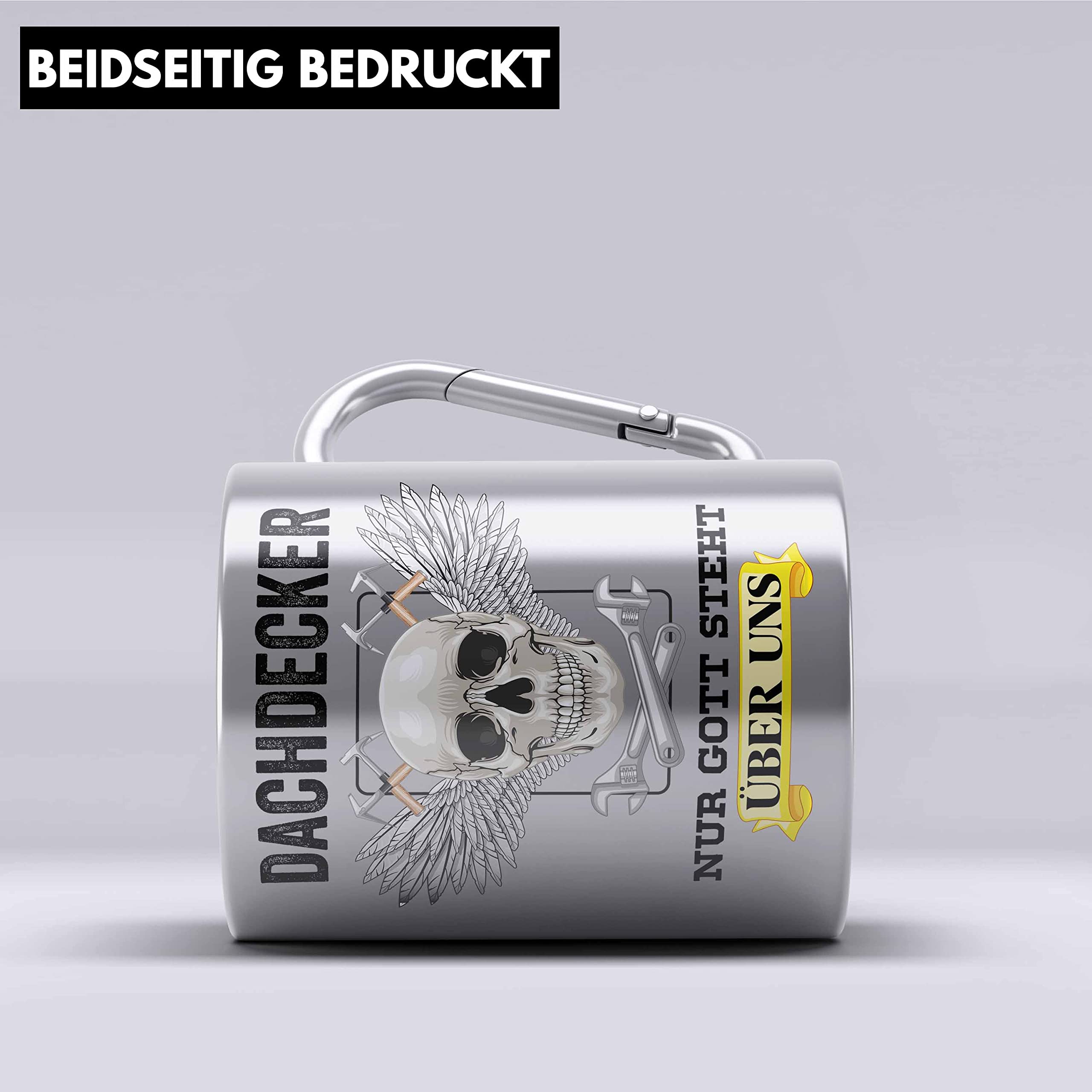 Lustige Dachdecker Tasse – Rot, Beidseitig Bedruckt, Spülmaschinenfest, In Deutschland Bedruckt