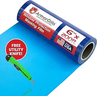 ArmorDillo Blue Window Protection Film, 1 Roll - 6" x 200' Surface Protection Film