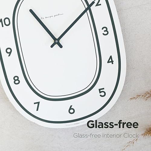 Miniatura 2 de mooas Reloj de pared Forest Flatwood, de madera de 12 pulgadas, reloj de pared de madera sin tictac, movimiento de barrido, reloj decorativo a pilas