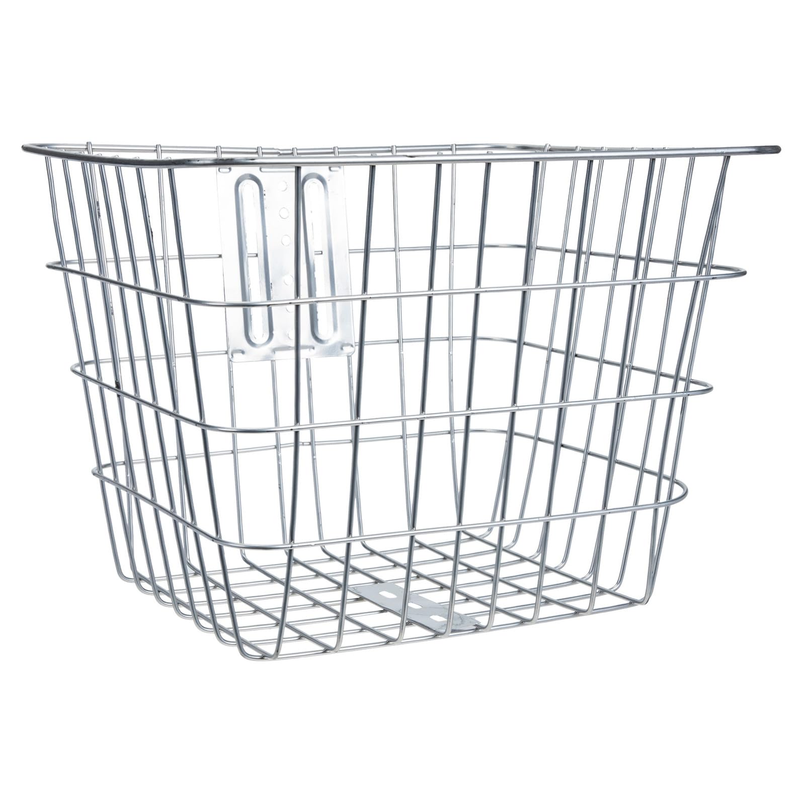 Cycling Handlebar Basket for Bike, Silver Iron Wire, Large Capacity