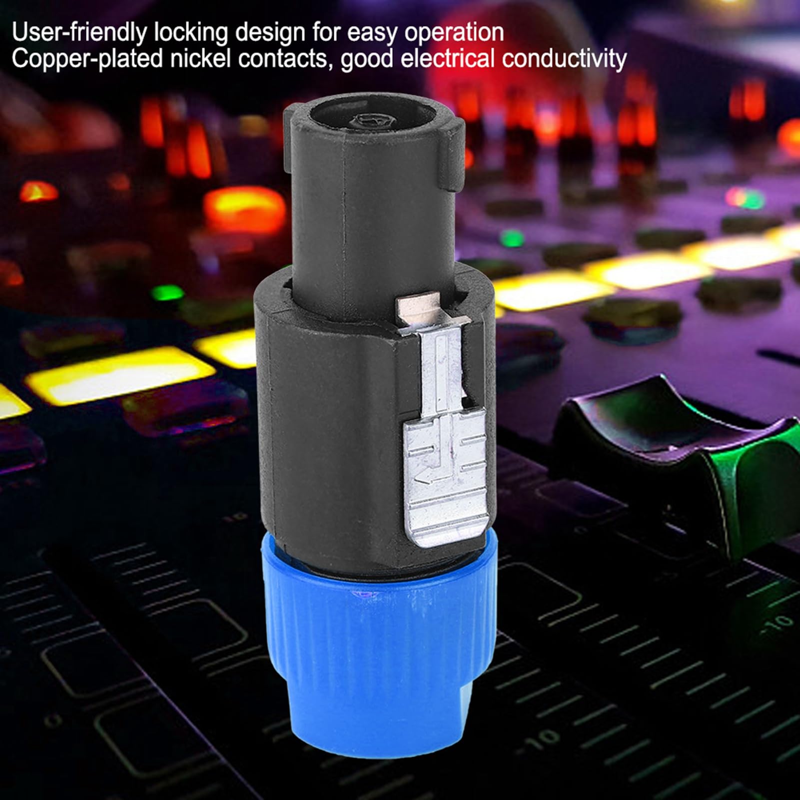 Yosoo Health Gear 10 PZ C NL4FC Connettore per Altoparlante Audio Impermeabile C NL4FC Speakon Cavo a 4 Pin Video Parla su Contatti Placcati in Rame per Cavi da 6~15 Mm (BLUE)