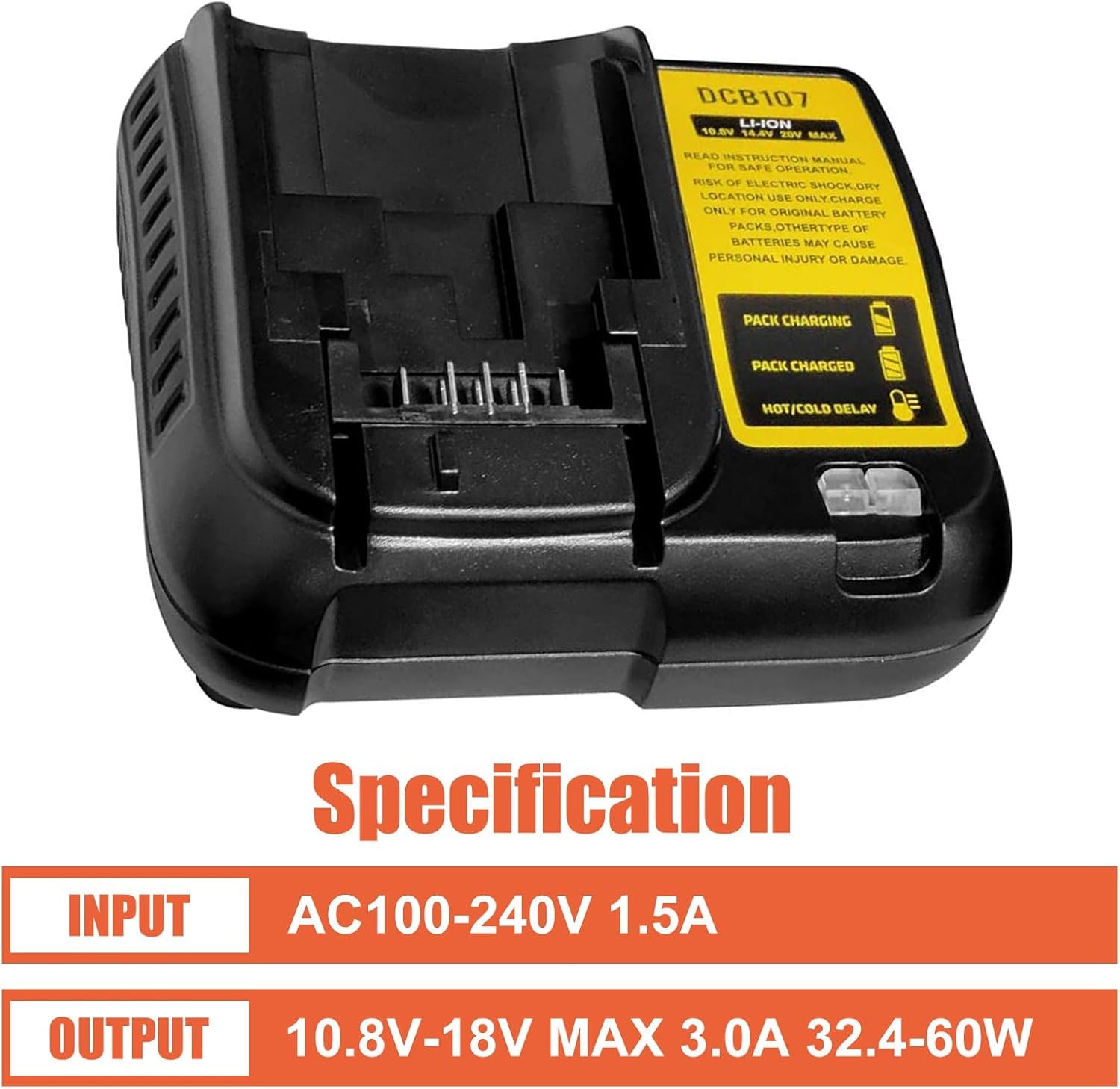 TOPBATT 2pcs 5000mAh Sostituzione Per Dewalt Batteria 18V + 1pcs