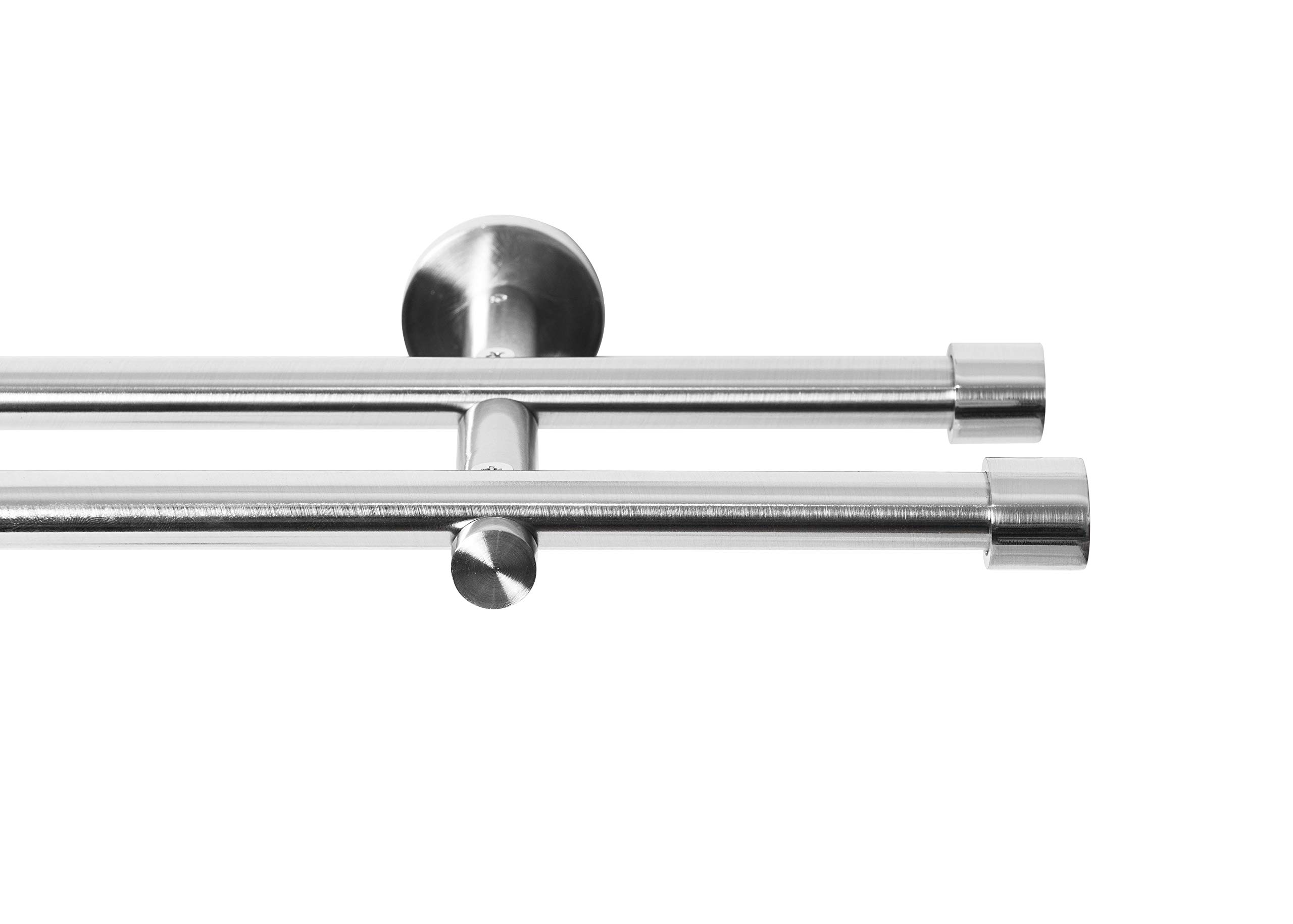 Rollmayer Gardinenstange Ø 16mm Crux Edelstahl 240cm 2-läufig