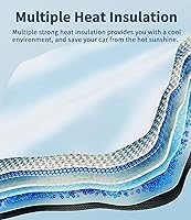 Vista 7 de Ajuste personalizado para parabrisas de Ford, rotación de 360°, cubierta de sombrilla para automóvil con bloqueo UV y ventana delantera